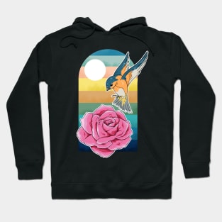 Bird and flower Hoodie